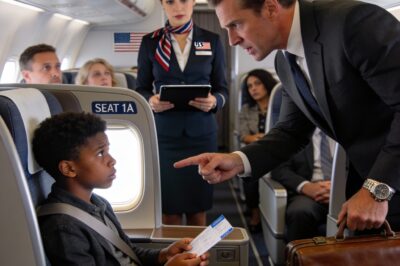 A Black boy’s first-class seat was taken by a white passenger who said, “Poor Black kids should sit in economy.” — the ending made that passenger deeply regret it…