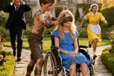“Let me cover your eyes with mud—you’ll see again,” the housekeeper’s son whispered to the blind daughter of a billionaire. What followed stunned every witness into silence..