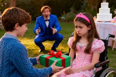 No one showed up for the billionaire’s paralyzed daughter’s birthday party – until a poor boy with a small gift changed her life forever.