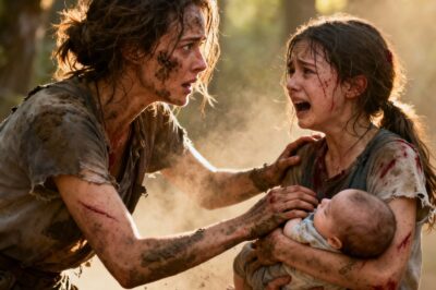 As soon as I came back from work, I saw my seven-year-old daughter carrying her baby brother alone in the woods behind our house. She was injured with cuts all over her arms, exhausted and shaking, but still refused to put him down. Her clothes were torn, and she was barefoot with blood on her feet. I had left them with my parents for the day, thinking they would be safe.