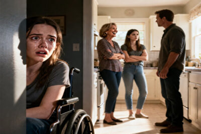 I’ve been in a wheelchair since I had a childhood accident. One day, coming home early from work, I heard my parents and my older sister talking.