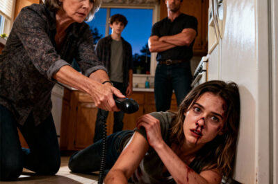 My brother slammed me against the refrigerator and then kneed me so hard it broke my nose. I was bleeding, shaking, reaching for my phone… until my mother snatched it away. “It’s just a scratch,” she snapped. My father? He muttered with disdain, “Dramatic.” They had no idea what I would do next.