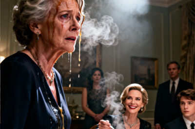 During dinner, my son’s mother-in-law threw boiling soup in my face and smiled contemptuously. “That’s what you deserve!” I looked at my son, waiting for him to say something, but he just added, “She’s right, Mom.” I didn’t reply. I wiped my face, which was burning with pain, and stood up silently. I left the house without looking back, but before I left, I made a quick phone call. What happened next… they never forgot it.