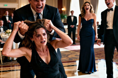 My husband hit me during his promotion party, and his mistress challenged me, saying, “Only God can save you.” I called immediately… and everyone remained silent.