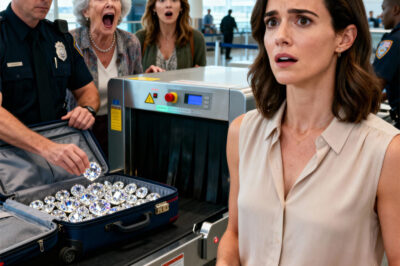 I should have known something was wrong when my mother-in-law hugged me a little too tightly before my flight. At security, the alarms started blaring, and suddenly she yelled, “That’s not your suitcase!” I froze as the agents opened the luggage. Inside were precious stones I’d never seen before. My sister-in-law gasped. My heart didn’t race. Because just minutes before, we’d silently swapped suitcases… and that scream told me everything I needed to know.