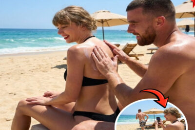 Taylor Swift and Travis Kelce are soaking up the sun in Miami, and their flirty beach moment is giving us all the feels! The NFL star was spotted helping his superstar girlfriend apply sunscreen, and we’re loving the tender moment.