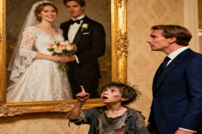 When a homeless boy pointed to a wedding portrait and whispered, “That’s my mom,” billionaire James Caldwell felt his world freeze in place.