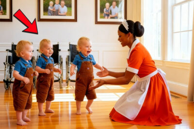 The billionaire installed cameras to monitor his paralyzed triplets, but what the maid did left him in shock.