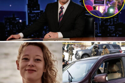 “THEY’RE CALLING HER A TERRORIST… BUT SHE WAS JUST DROPPING HER KID OFF AT SCHOOL!” Jimmy Kimmel’s voice cracks with barely contained rage on his show, as he stares straight into the camera and exposes the chilling spin around Renee Nicole Good’s death. The studio fell dead silent. No jokes. No laughter. Just the raw, devastating truth hanging in the air. This isn’t just a tragedy. It’s a warning.