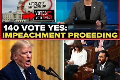 140 HOUSE LAWMAKERS are now aggressively pushing toward a TRUMP impeachment move.