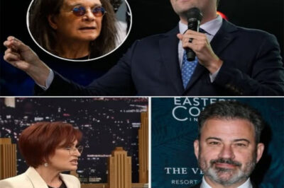 What unfolded on Jimmy Kimmel Live! last night left viewers frozen in silence. Sharon Osbourne, appearing amid a period of profound personal loss, brought the show to a sudden halt after a joke veered into deeply sensitive territory. The laughter faltered, the room went still, and all eyes turned to Osbourne as she fixed Kimmel with an unblinking stare. Then came a few quiet words that instantly shifted the mood from comedy to something far heavier—followed by a decision no one expected. She stood, walked off the stage, and left behind a stunned host and a speechless studio. What exactly did Sharon say, and why are so many calling this one of the most powerful moments ever to air on late-night television?