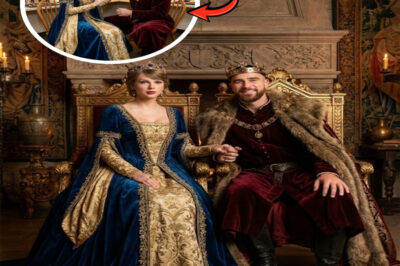 A series of striking new images has sent the internet into a frenzy after Travis Kelce and Taylor Swift unveiled a royal-themed photoshoot that feels straight out of another era. Fans are calling it cinematic, symbolic—and oddly emotional—as the visuals sparked talk of destiny, storytelling, and a romance that seems bigger than the present moment. Was this just a creative concept, or are the two hinting at something deeper through the imagery? As theories swirl and reactions pour in, one thing is clear: this photoshoot has people looking twice—and asking why it feels so unforgettable.