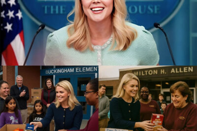 BREAKING: Karoline Leavitt just did something no one expected—and it has people talking far beyond politics. Two tons of food quietly arrived at four elementary schools in New Jersey, but it was what came with the donation that truly caught administrators off guard.