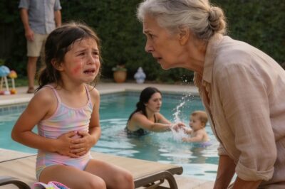 When My Son Brought His Family Over for a Pool Day, My 4-Year-Old Granddaughter Refused to Change Into Her Swimsuit. “My Stomach Hurts…” She Whispered. My Son Snapped, “Leave Her Alone.” His Wife Added, “Please Don’t Interfere.” But When I Went Inside, She Followed Me… And What She Confessed Made My Blood Run Cold.