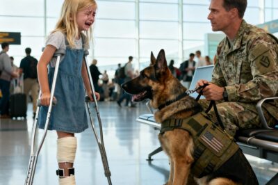 “Take your hand off her… now.” A retired Navy SEAL and his dog uncover a dark secret in an airport cafe..