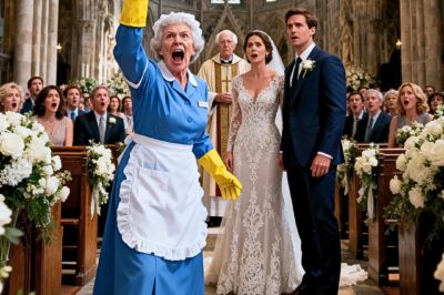 He was about to say “I do” to his perfect fiancée, but the cleaning lady interrupted the ceremony. What she pulled from her purse changed the millionaire’s life forever
