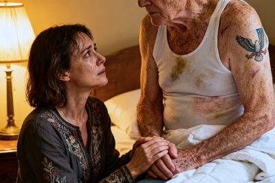 I bathed my paralyzed father-in-law behind my husband’s back… and upon discovering a mark on his body, I fell to my knees as the secret of my past was revealed