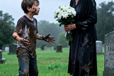 I had just buried my 8-year-old grandson. When I got home, he was standing on my porch, shivering and covered in mud. ‘Grandma, help me,’ he whispered—and I ran to the police