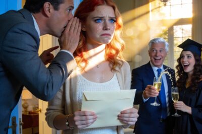 Parents always called me “the dumb one” while my sister got a full ride to Harvard. On her graduation day, Dad said she’d inherit everything — a new Tesla, and a $13M mansion. I was sitting in the back, quietly— until a stranger walked in, gave me an envelope, and whispered… now’s time to show them who you really are…