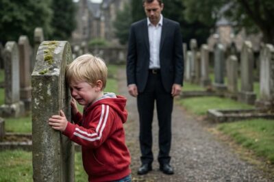 He was visiting his son’s grave when he found a crying child. Upon seeing the photo the little boy was holding, the millionaire discovered a truth that chilled him to the bone…