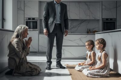 “I was never supposed to be home at that hour… but when a meeting was suddenly canceled and he came back for lunch, he froze in his own kitchen when he saw the housekeeper kneeling on the floor beside two small girls.”