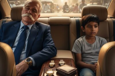 The billionaire pretended to be asleep to test his driver’s child—he thought the kid would pickpocket him, but tears streamed down his face when he saw what the child did.