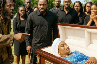 “She’s Not Dead!”—A Homeless Man Suddenly Stopped a Billionaire’s Funeral, Forcing the Coffin Open… What Happened Next Left Everyone Frozen in Horror