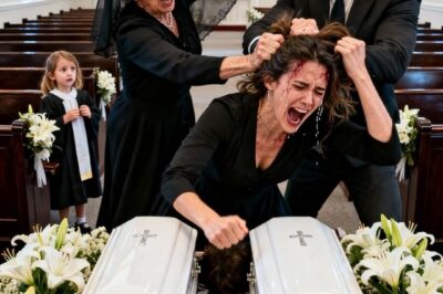 At the funeral of my twin babies, after they died in their sleep, my mother-in-law said: “God took them because He knew what kind of mother they had!” I lost control and began to cry while screaming: “Can you at least be quiet on this day?” My mother-in-law came over to slap me, grabbed my head, and slammed it against my baby’s casket, saying: “Shut up if you don’t want to end up in there.” But then my daughter screamed…