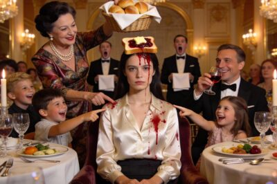 I never told my mother-in-law I owned the Michelin-star restaurant group she was dying to impress. She shoved me to the kids’ table and made me eat leftovers while she indulged. Then she tossed a bread roll at my head, sneering, “Fetch it, doggy—this is all you get.” I caught it, texted the Head Chef, and everything changed…