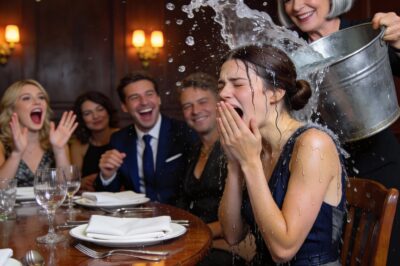 I never once told my ex-husband and his wealthy family that I was the hidden owner of his employer’s multi-million-dollar company. They assumed, in their eyes, I was a “poor, pregnant woman” desperate for charity. At a family dinner, my ex-mother-in-law “accidentally” dumped a bucket of ice water over my head to humiliate me, laughing, “At least you finally get a shower.” I sat there, drenched and silent, alone. Then I pulled out my phone and sent a single text. Ten minutes later, they were kneeling…