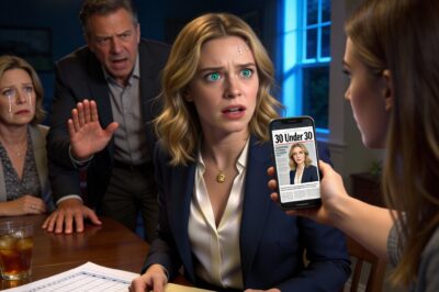 “We’re here to discuss your failing company,” dad announced to everyone. Mom nodded sadly. That’s when my sister gasped, staring at her phone. “Why is your face on Forbes’ ’30 under 30′ list?” The room went silent…