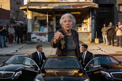 She Fed Three Homeless Boys Every Day Without Expecting Anything—Years Later, Three Mercedes-Benz Suddenly Pulled Up to Her Tiny Shop and Changed Her Life Forever