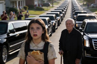 A Young Girl Brought Breakfast to a Lonely Old Man Every Day—Then One Morning, 50 Limousines Pulled Up Outside Her Home, Revealing a Secret That Stunned Everyone