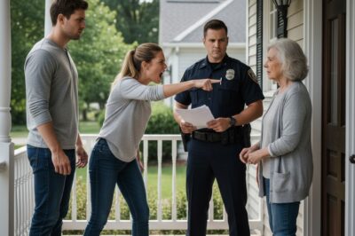 I came home to find my son and his wife painting my bedroom. “We’re moving in,” she announced. “This room is ours now.” They’d used a copied key and my own savings. That night, I changed the locks and put their things on the lawn. The next morning, the police were at my door with a warrant. My son’s wife screamed at me, “Why did you call them?” I smiled. “I didn’t. They’re here for you.”
