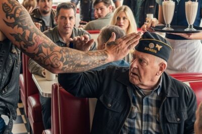 An arrogant biker struck an 81-year-old veteran inside a small diner — but no one was prepared for the shocking chain of events that followed…