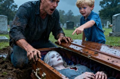Just an hour after the burial, a 7-year-old boy insisted his father exhume his mother’s grave, and the moment they opened the coffin, everyone held their breath…