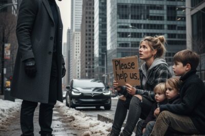 A millionaire saw his ex-girlfriend begging on the street with three children who looked just like him — what happened next will break your heart