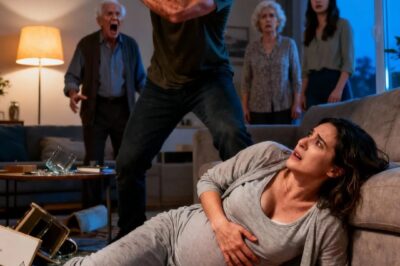 “My husband hit me while I was pregnant as his parents laughed… but they didn’t know one message would destroy everything.”