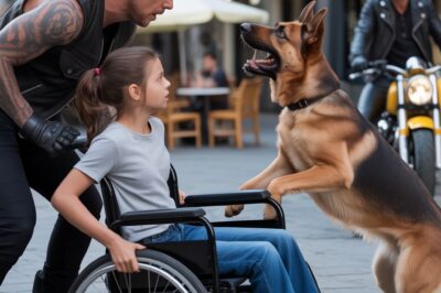A motorcyclist jokingly kicked a little girl’s German Shepherd, unaware that it was a trained K9…