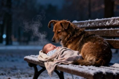 A huddled stray dog ​​sheltered an abandoned baby from the cold all night, risked his life to stop a stranger, and died in silence… 17 years later, the truth about who he was brought everyone to tears.