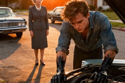 My girlfriend’s parents hated me. On my way to meet them, I stopped to help fix a woman’s vintage car. I arrived late and covered in grease. Then the woman I helped pulled up…