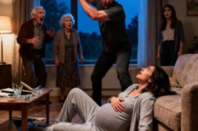 “My husband hit me while I was pregnant while his parents laughed… but they didn’t know one text message would destroy everything.”