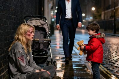 A wealthy man ignored the beggar until his son stopped, looked back, and said: “Dad, that’s Mom.”