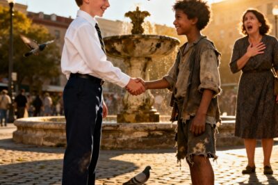 “MOMMY… HE WAS IN YOUR TUMMY WITH ME…” SAID THE SON, POINTING AT THE STREET CHILD