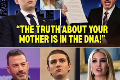 LATE-NIGHT TV SHOCKER: BARRON T.R.U.M.P CHALLENGES JIMMY KIMMEL LIVE ON AIR — A DNA QUESTION TRIGGERS AN ICE-COLD SHOWDOWN, STUNNED SILENCE, AND A BACKSTAGE PANIC AS CONTROL SLIPS IN REAL TIME