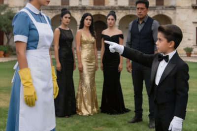 A millionaire forced his son to choose a new mother from among five rich women… but the boy pointed to the cleaning lady and revealed a truth that no one was prepared to hear.