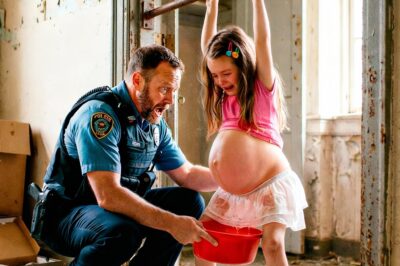 At 2:47 a.m., a little girl called crying: “It hurts… daddy’s baby wants to come out.” The policeman thought it was a prank, until he entered an abandoned house and saw her impossible belly… and a secret the system chose to ignore for years.
