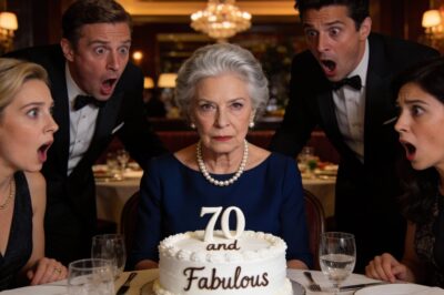 On my 70th birthday, my husband stood up in front of everyone and announced he was leaving me for a younger woman. The room lit up in a strange way, and then my daughters clapped—they cheered, as if it were a toast. I didn’t raise my voice. I didn’t cry. I simply set down my plate, looked at them all, and said: “Go ahead, celebrate. But know this: I did not bring you into this world. I took you out of foster care. And today, my compassion has run out.”