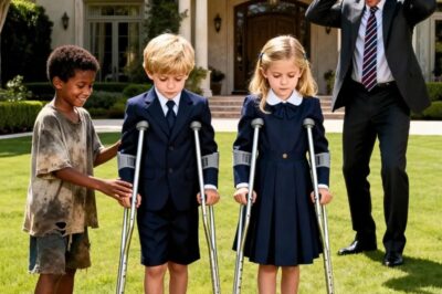 ““Listen, boy… heal my twins and I will adopt you.” The billionaire said it as a joke… and the street child responded only with his hands.