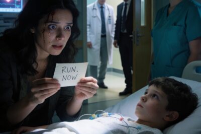 My six-year-old son was in the hospital, so I went to visit him. The doctor looked at me and said, “I’d like to speak with you alone.” As I started to leave the room, a young nurse quietly slipped a piece of paper into my hand. In shaky handwriting, it read: “Run. Now.”